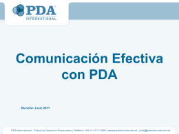 Comunicación Efectiva con PDA