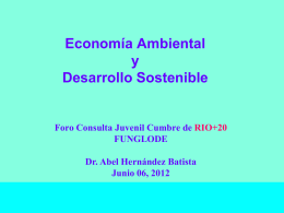 Economia Ambiental y Desarrollo Sostenible