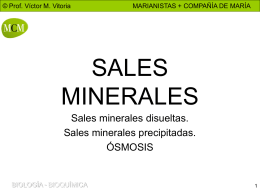 sales minerales disueltas - PROFESOR JANO es Víctor M. Vitoria