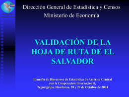 Validación de la Hoja de Ruta de El Salvador