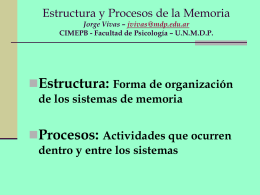Estructura y Procesos de memoria