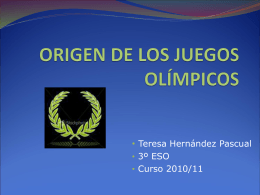 ORIGEN DE LOS JUEGOS OLÍMPICOS