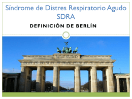 (SDRA) Definición de Berlín