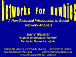 Networks for Newbies - Computing in the Humanities and Social