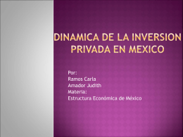 DINAMICA DE LA INVERSION PRIVADA EN MEXICO