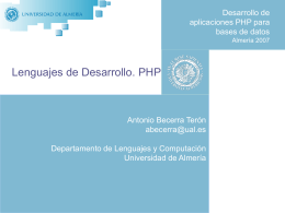 LenguajesPHPII - Universidad de Almería