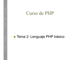 Lenguaje PHP Básico