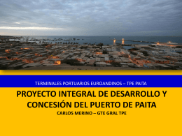 Proyecto Integral de Desarrollo y Concesión del Puerto de Paita