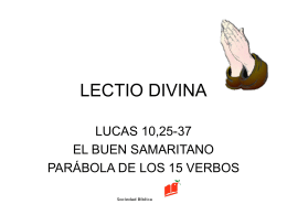 lectio divina lucas 10,25-37 - Cada Católico con su Biblia
