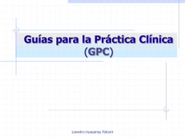 Introducción a la elaboración de Guías de Práctica Clínica