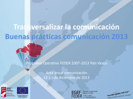 Transversalizar la comunicación, Diputación Foral de Vizcaya