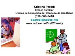 Cristina Parodi Enlace Familiar Oficina de Educación del Condado