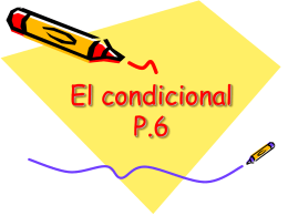 El condicional - Spanish Class Info-