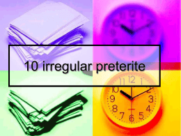 10 irregular preterite