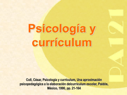 César Coll, Psicología y Curriculum