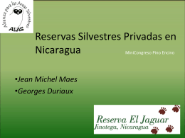 10. Reservas Silvestres Privadas en Nicaragua. Reserva