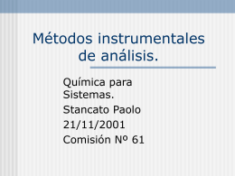Métodos instrumentales de análisis.