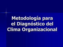 Metodología para el diagnóstico del Clima Organizacional