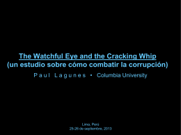 The Watchful Eye and the Cracking Whip (un estudio sobre cómo