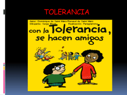 TOLERANCIA - Bienestar Institucional
