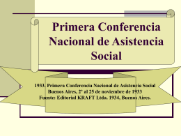 1933 1º Conferencia - Facultad de Trabajo Social