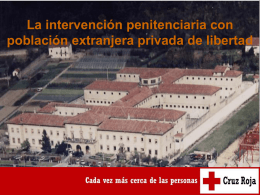 Intervención penitenciaria con población extranjera privada de