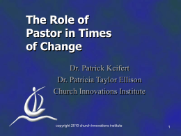 The Role of Pastor in Times of Change