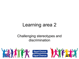 Slides – Learning area 2 - Equality and Human Rights Commission