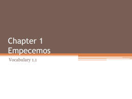 Chapter 1 Empecemos