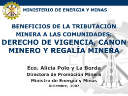 Diapositiva 1 - Ministerio de Energía y Minas
