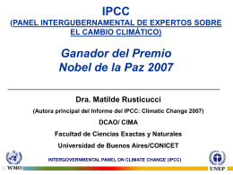 INTERGOVERNMENTAL PANEL ON CLIMATE CHANGE (IPCC)