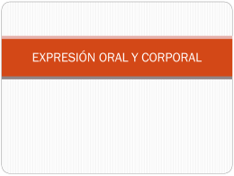 EXPRESIÓN ORAL Y CORPORAL P.