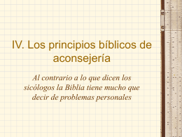 4 Principios bíblicos de consejería