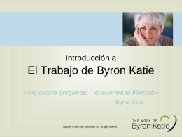 An Introduction to The Work of Byron Katie