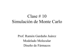 Monte Carlo Metropolis simulation