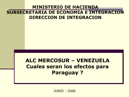 Venezuela Cuales seran los efectos para Paraguay?