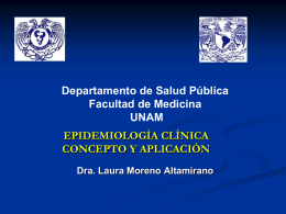 EPIDEMIOLOGÍA CLÍNICA - Facultad de Medicina