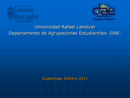 Presentación DAE - Universidad Rafael Landívar