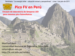 Pico PV in Peru