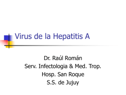 Virus de la Hepatitis A - Ministerio de Salud Jujuy