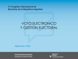 Voto electrónico y gestión electoral