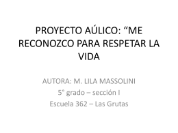 proyecto aúlico: “me reconozco para respetar la vida