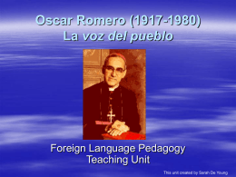 Oscar Romero La voz del pueblo