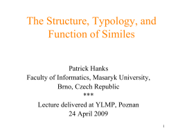 The Structure, Typology, and Function of Similes
