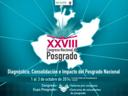 XXVIII CONGRESO NACIONAL DE POSGRADO UNIVERSIDAD DE