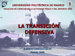 Transición Defensiva - OCW UPM - Universidad Politécnica de Madrid