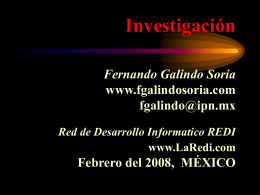 Investigación - Fernando Galindo Soria