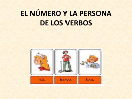 Número y persona en el verbo