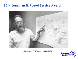 Jonathan B. Postel Service Award Criteria