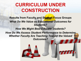 curriculum under construction - Virginia Commonwealth University